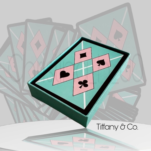 Tiffany & Co. Accessories - Tiffany & Co. deck playing cards argyle diamond pink Tiffany blue white black